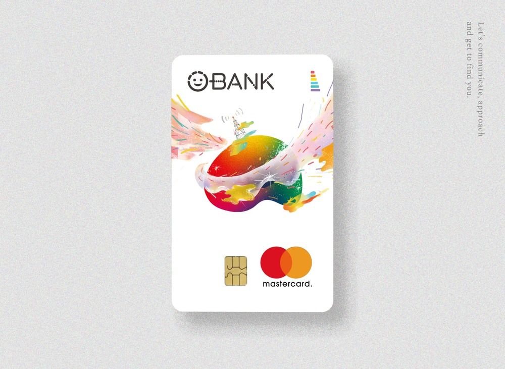 2018年黃梵真作品《王道銀行 O-Bank 彩虹認同卡》11月改版版本，王道銀行依據用戶每月國內外